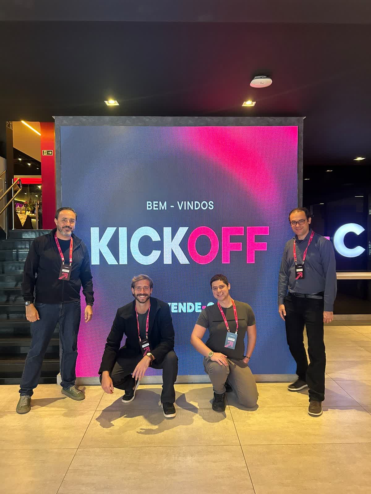 Os quatro sócios da Dedicata no KickOff Vende-C