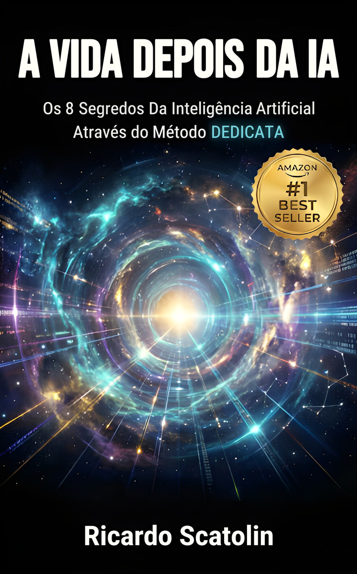 Capa do livro A Vida Depois da IA, de Ricardo Scatolin: os 8 segredos da inteligência artificial através do Método DEDICATA